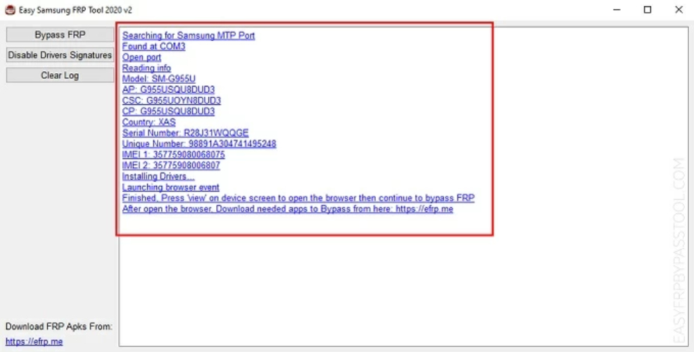 Easy Samsung FRP Tool