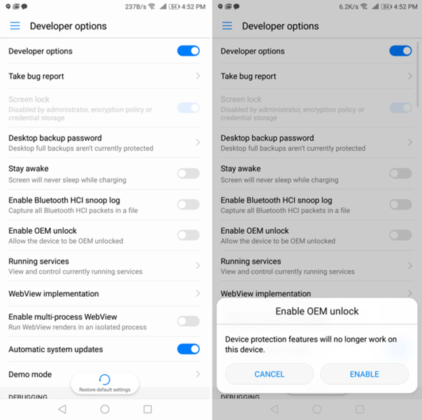 oppo a17 frp bypass developer option