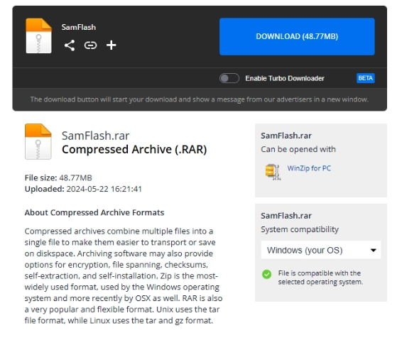 Samflash tool