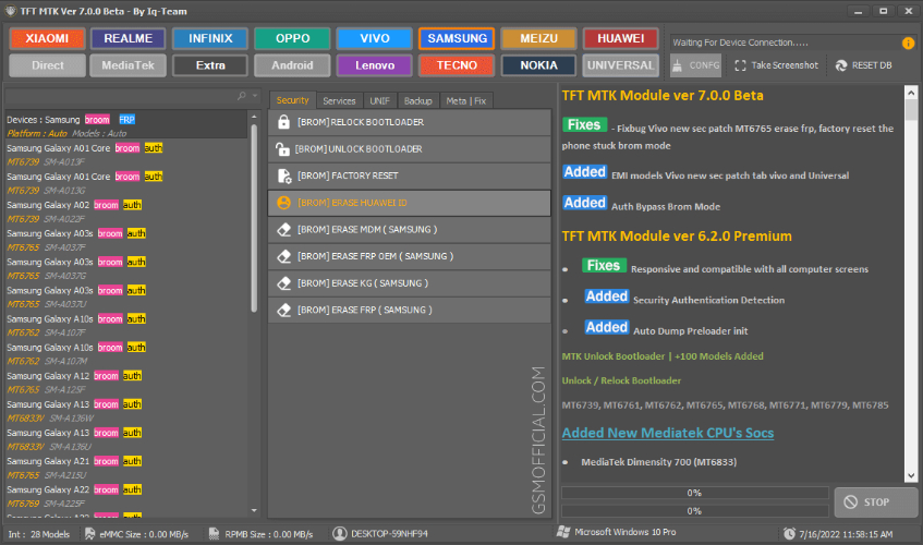 TFT MTK Module Tool