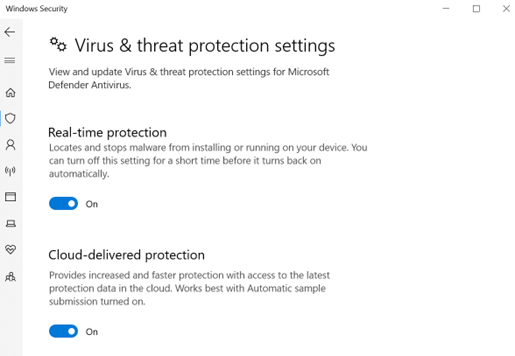 virus protection on