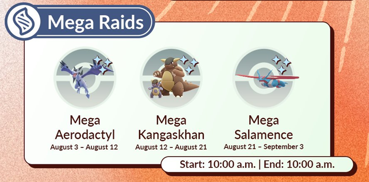 August 2023 Pokemon GO Raid Schedule - Legendary, Mega & Primal