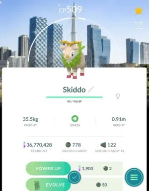 Skiddo in Pokémon GO