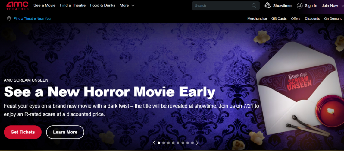Check Theater Websites
