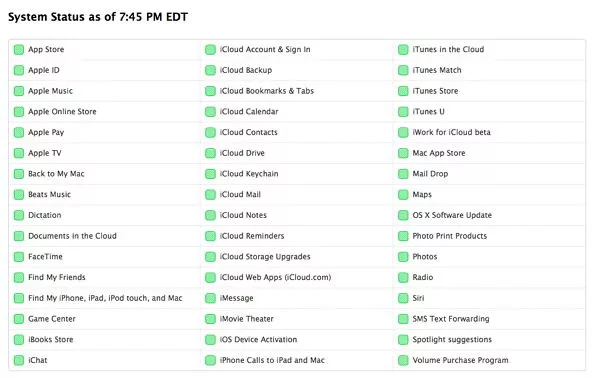 See If Apple’s Servers Are Working