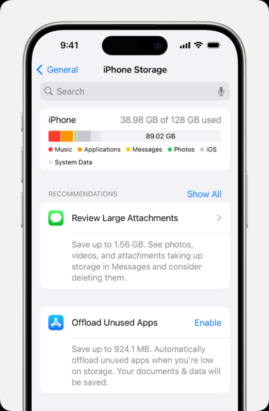 檢查儲存空間並觸發重新安裝ios26