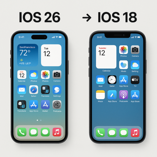 Kann man iOS 26 auf iOS 18 downgraden?