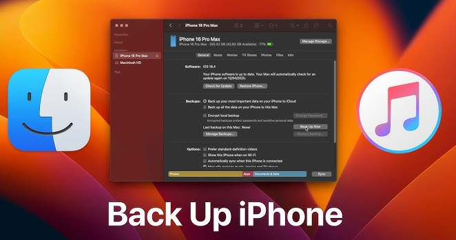 Back Up Your Data on iOS 26