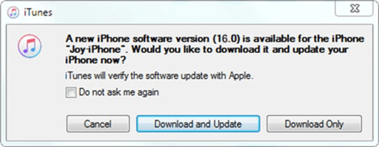 Refresh iOS Using iTunes