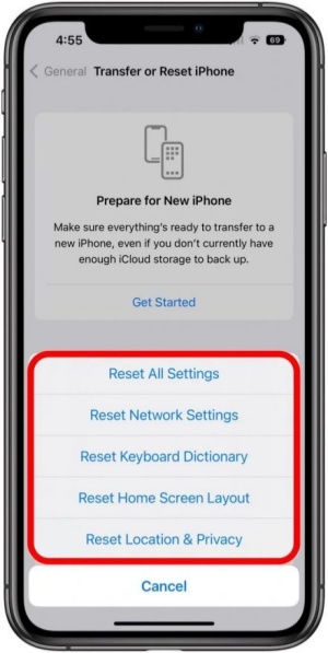 Reset All Settings