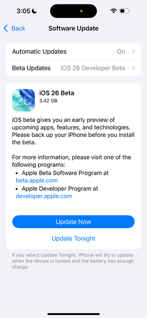 ios 26 profile download