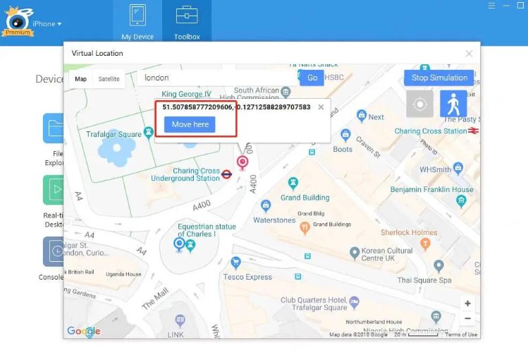 use 3utools set your iPhone to the new location
