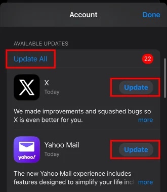 App Store updating all apps