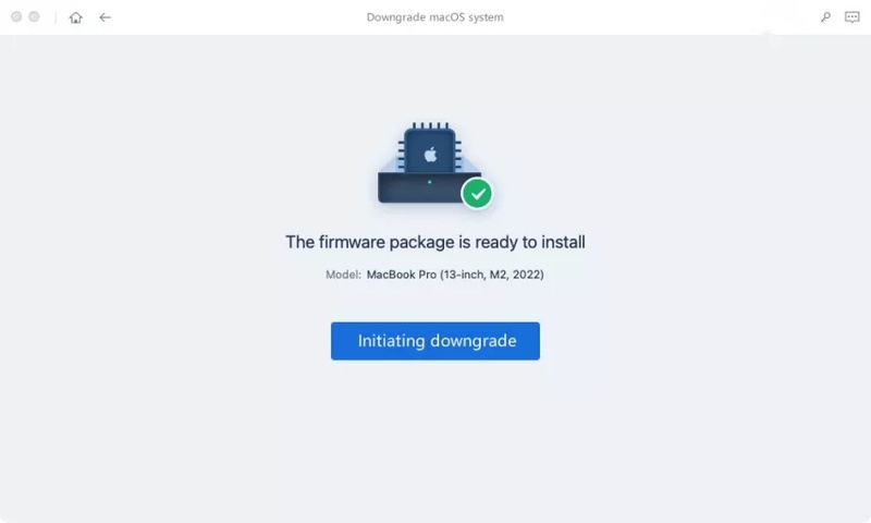 Click Initiating Downgrade button