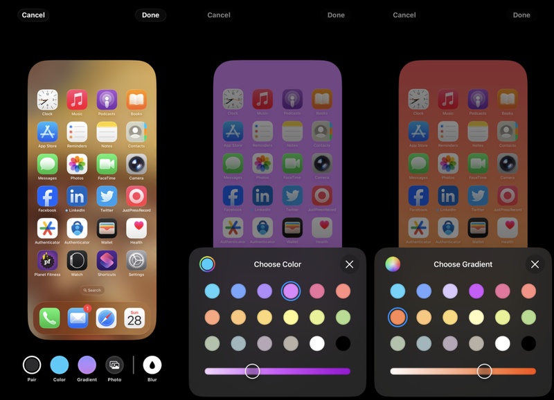 Customize home screen with photo wallpaper 1