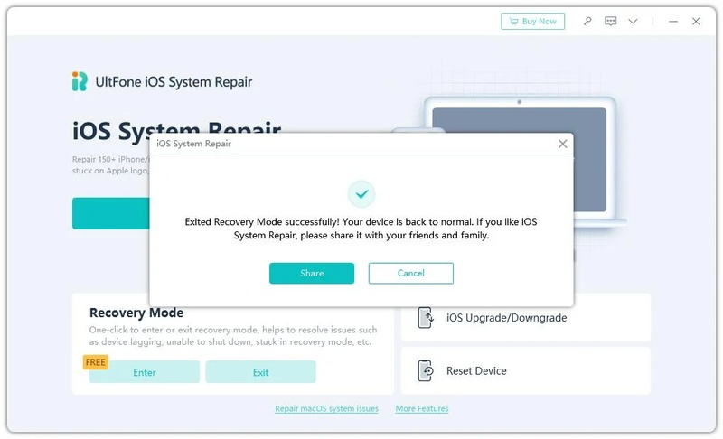Device restarts from Recovery Mode