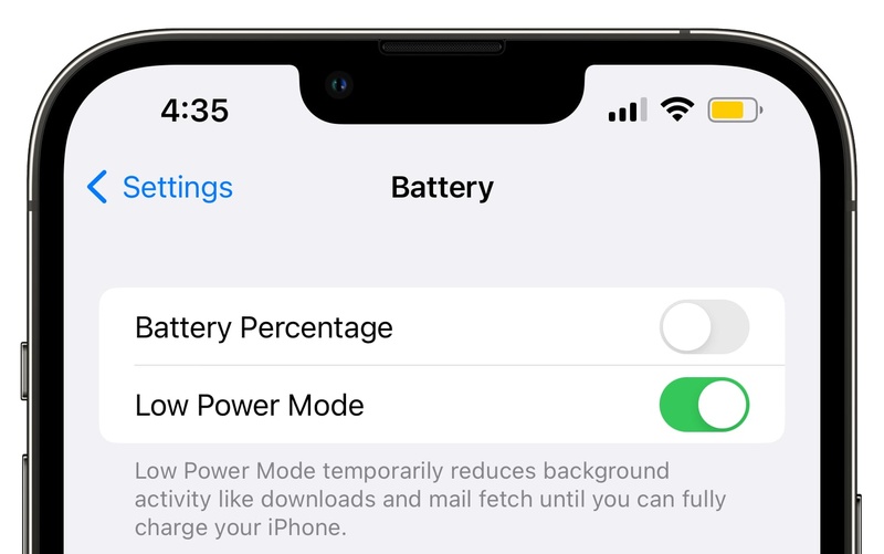 Disable Low Power Mode if enabled