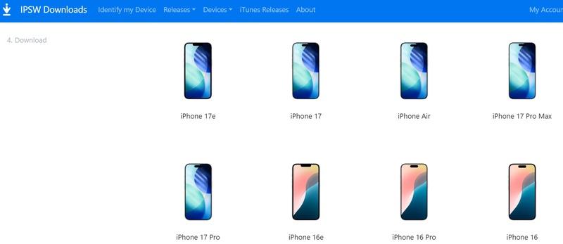 تنزيل ملف IPSW موقع لنظام iOS 26