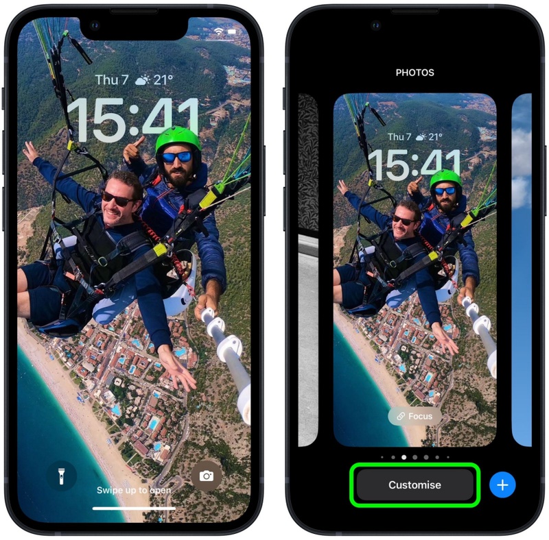 Editing lock screen with depth effect