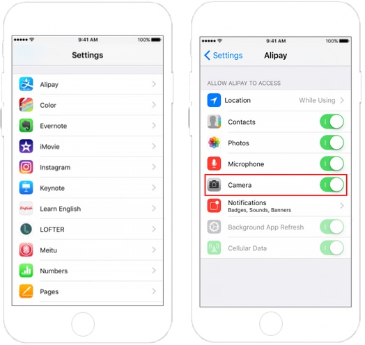 Enable access for problematic app