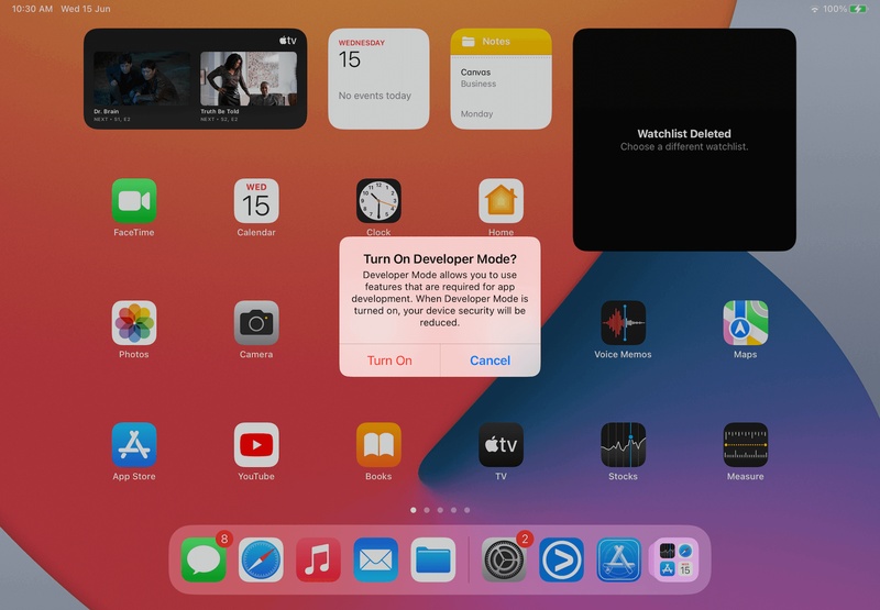 In Xcode aktivieren und auf dem iPhone bestätigen