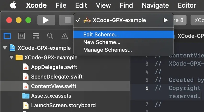 Enable location simulation in run options