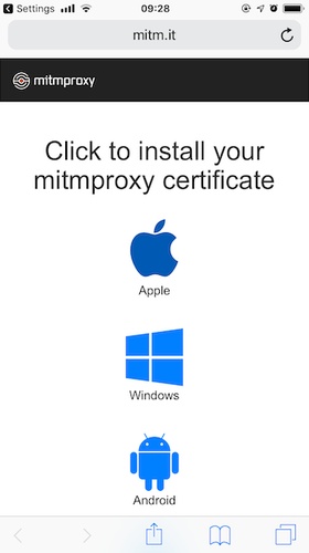 Enter IP and port install certificate