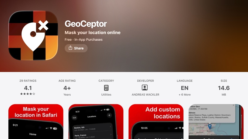 Install GeoCeptor Safari extension