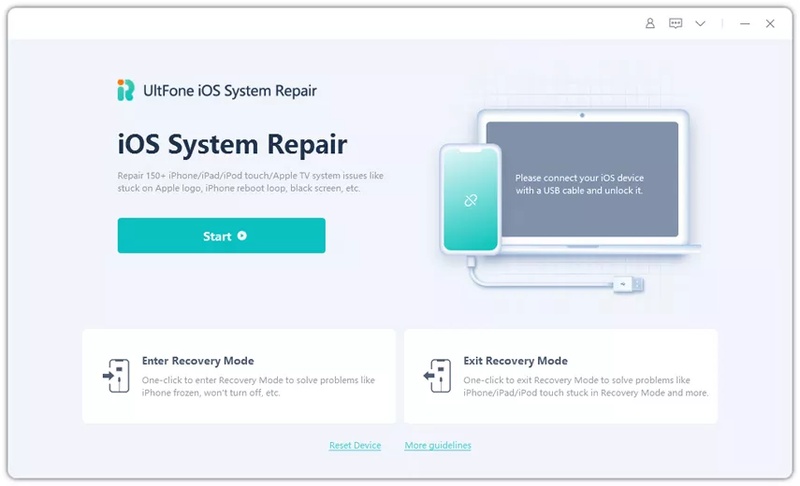 تثبيت إصلاح iOS وتوصيل iPhone والبدء