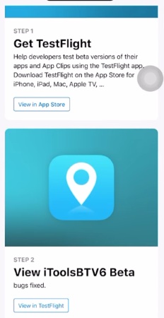 Install iTools app via TestFlight