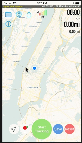 Long press map to add location
