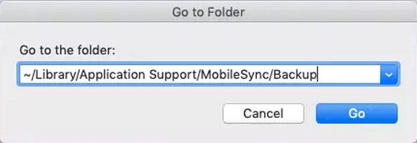 مسار مجلد النسخ الاحتياطي لنظام iOS على Mac