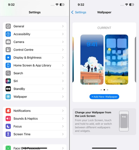 Open Settings tap Wallpaper add new