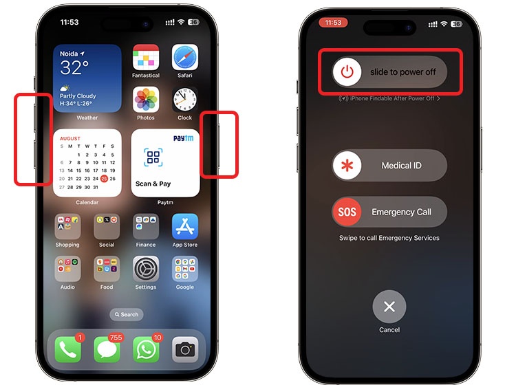 Phone turns back on