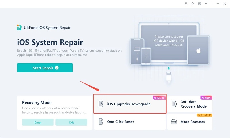 iphone-mit-ultfone-ios-system-repair-reparieren