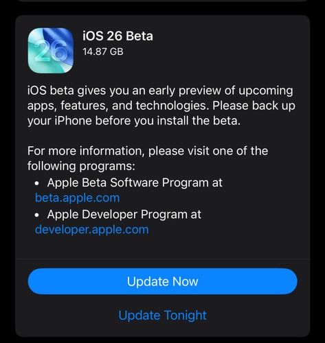 Tap update and agree Apple terms