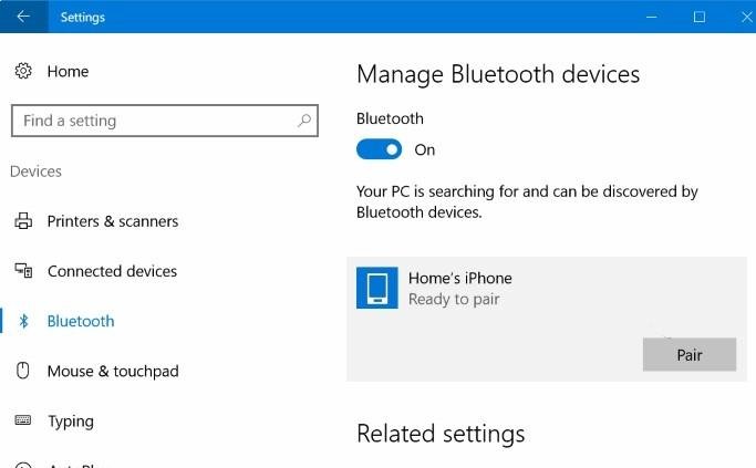 Übertragung von Bilder/Fotos auf den PC  per Bluetooth