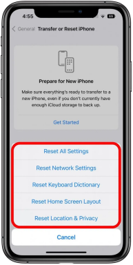 Reset All Settings.