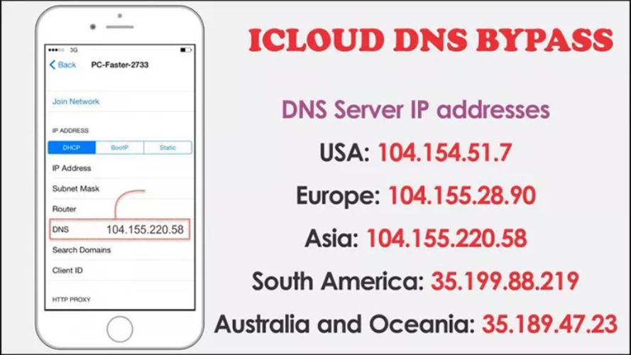 DNS Bypass For iCloud Lock