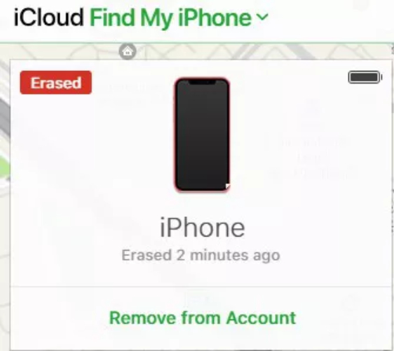 Tap “Erase iPhone”