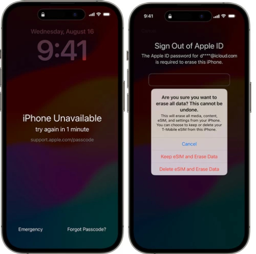 Hard Reset iPhone 17 without Password via apple id