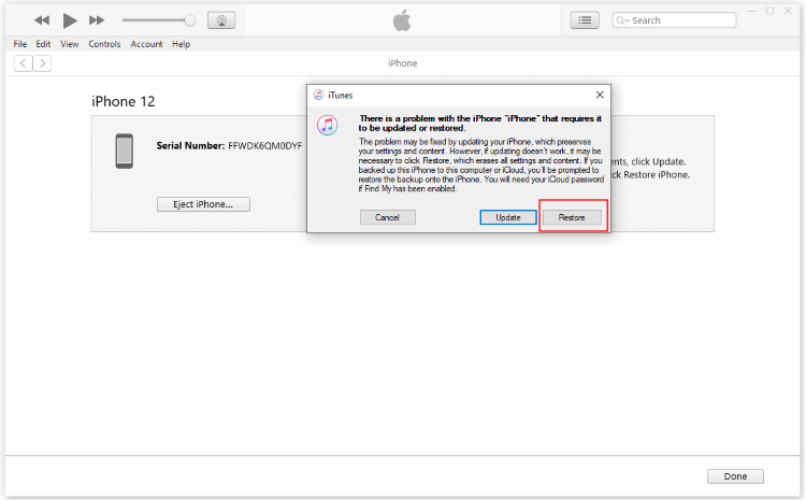 done with the ios system repair