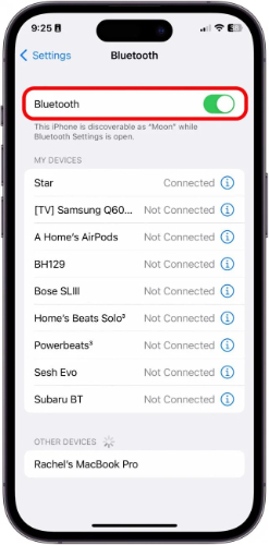 Reset Bluetooth
