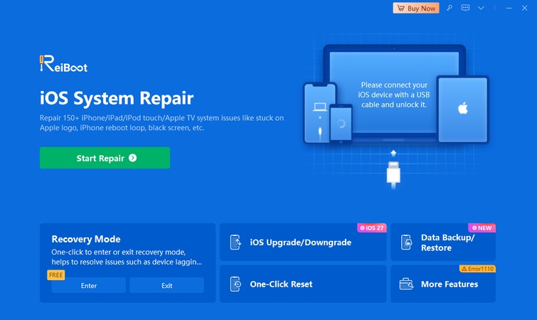 Connect iPhone Duo and start repair