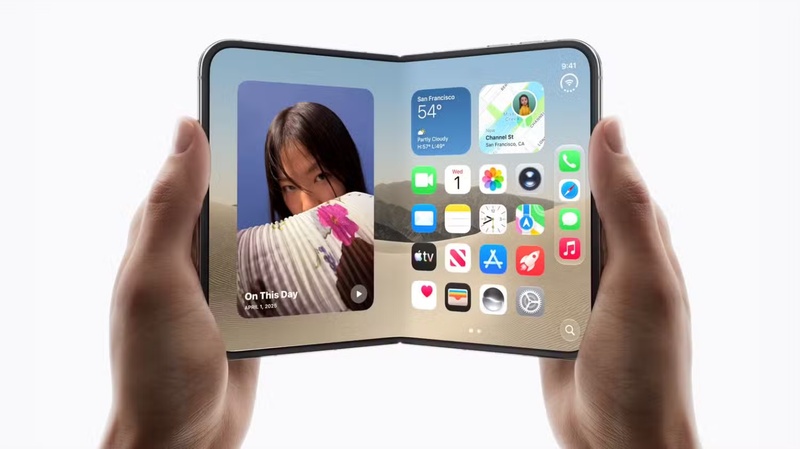 Fold and unfold iPhone Duo once