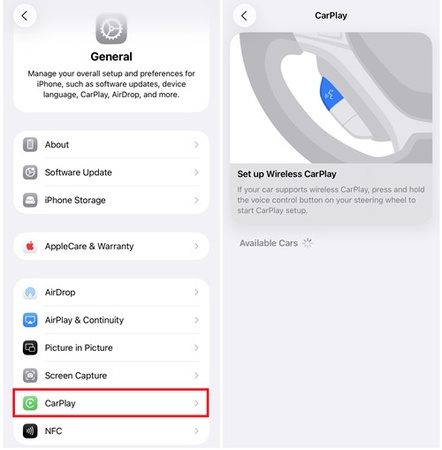 Reconnect CarPlay and update iOS