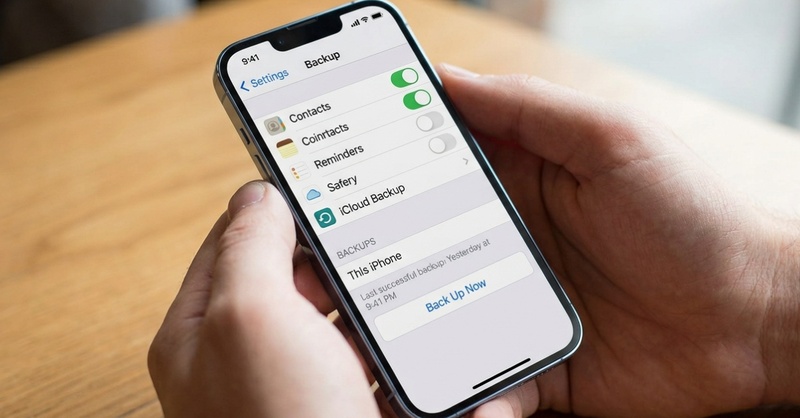 Verify iCloud backup date for restore