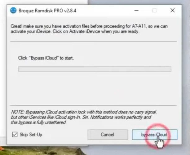 start the bypass process
