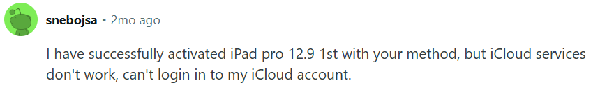 iCloud Functionality Limitations