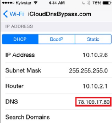 Delete the existing DNS and enter the new one for your region